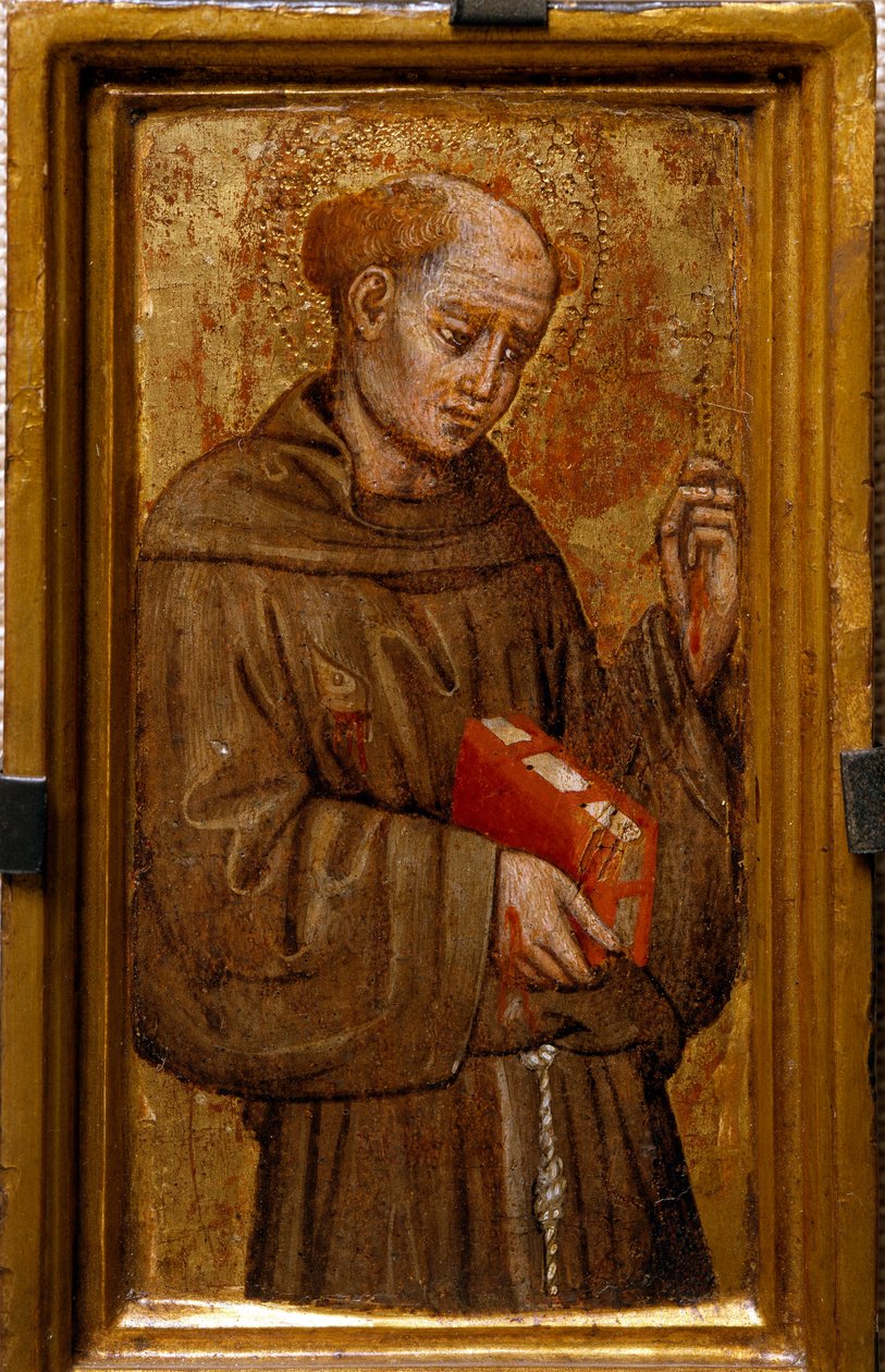 Pyhä Francois Assisilainen (Pyhä Franciscus) Zanino di Pietron (1389-1448) maalaus 1415 Koko 14x7 cm Assisi, San Francescon basilikan aarremuseo. Perkins College tekijältä Zanino di Pietro