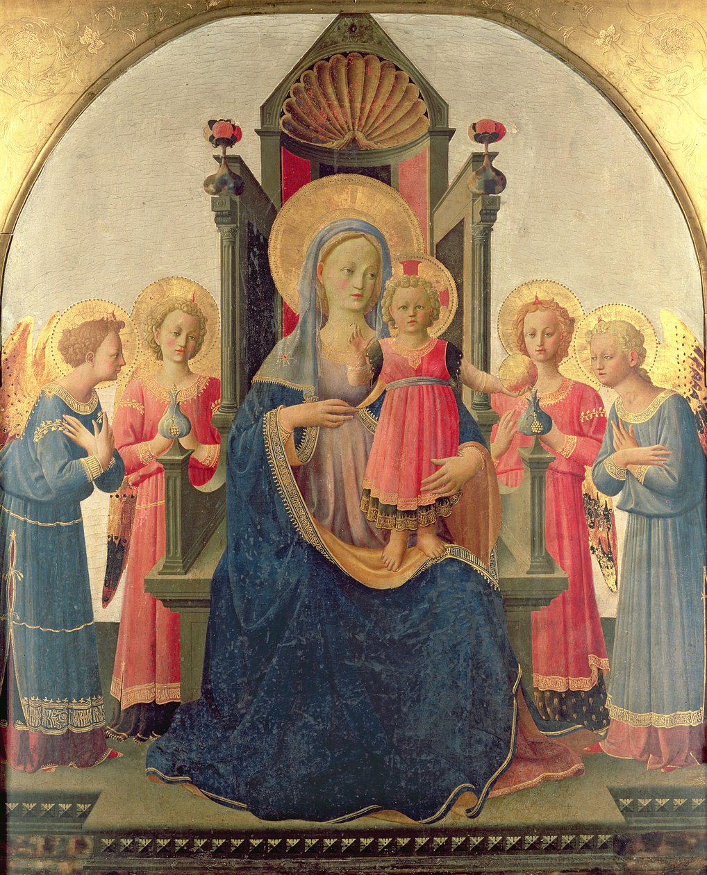 Valtaistuimelle noussut Madonna tekijältä Zanobi di Benedetto Strozzi