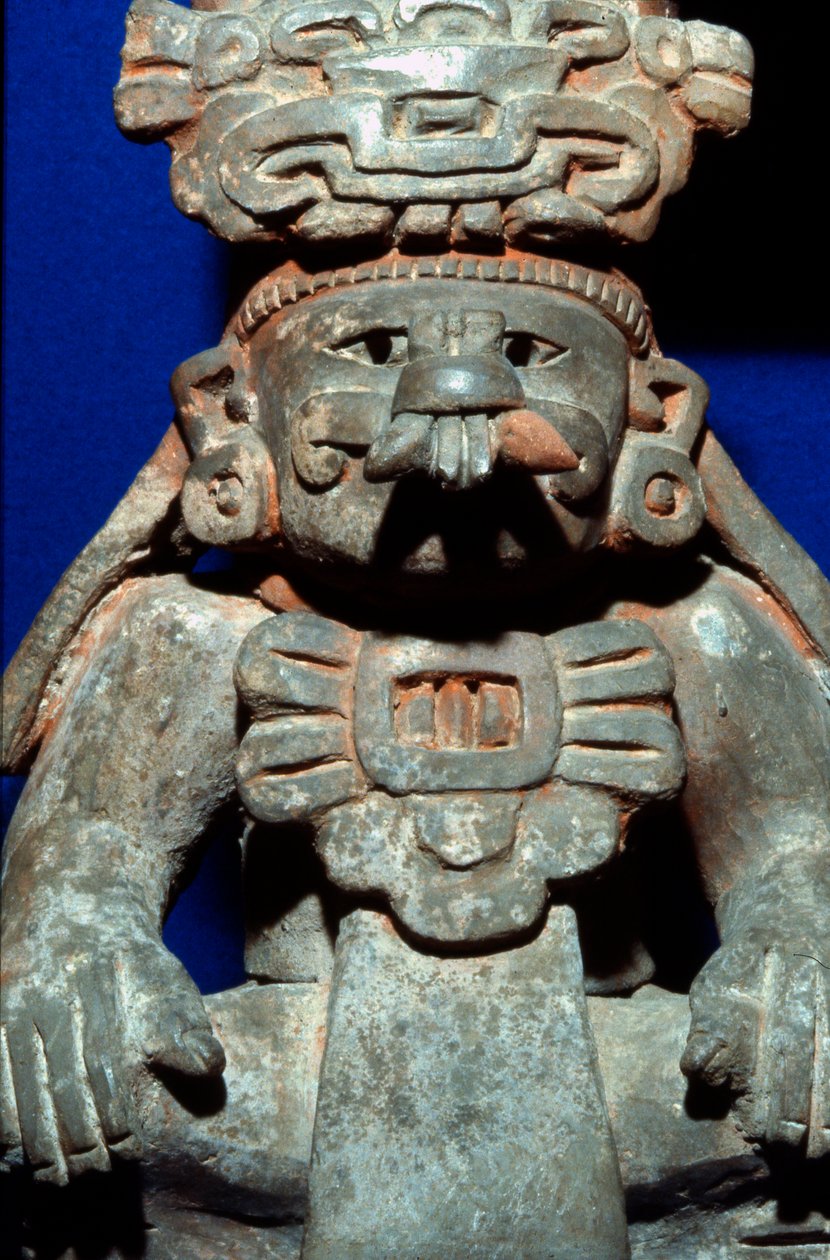 Hautausuurna, myöhäinen klassikkokausi (700-1000 jKr) (keraaminen) tekijältä Zapotec