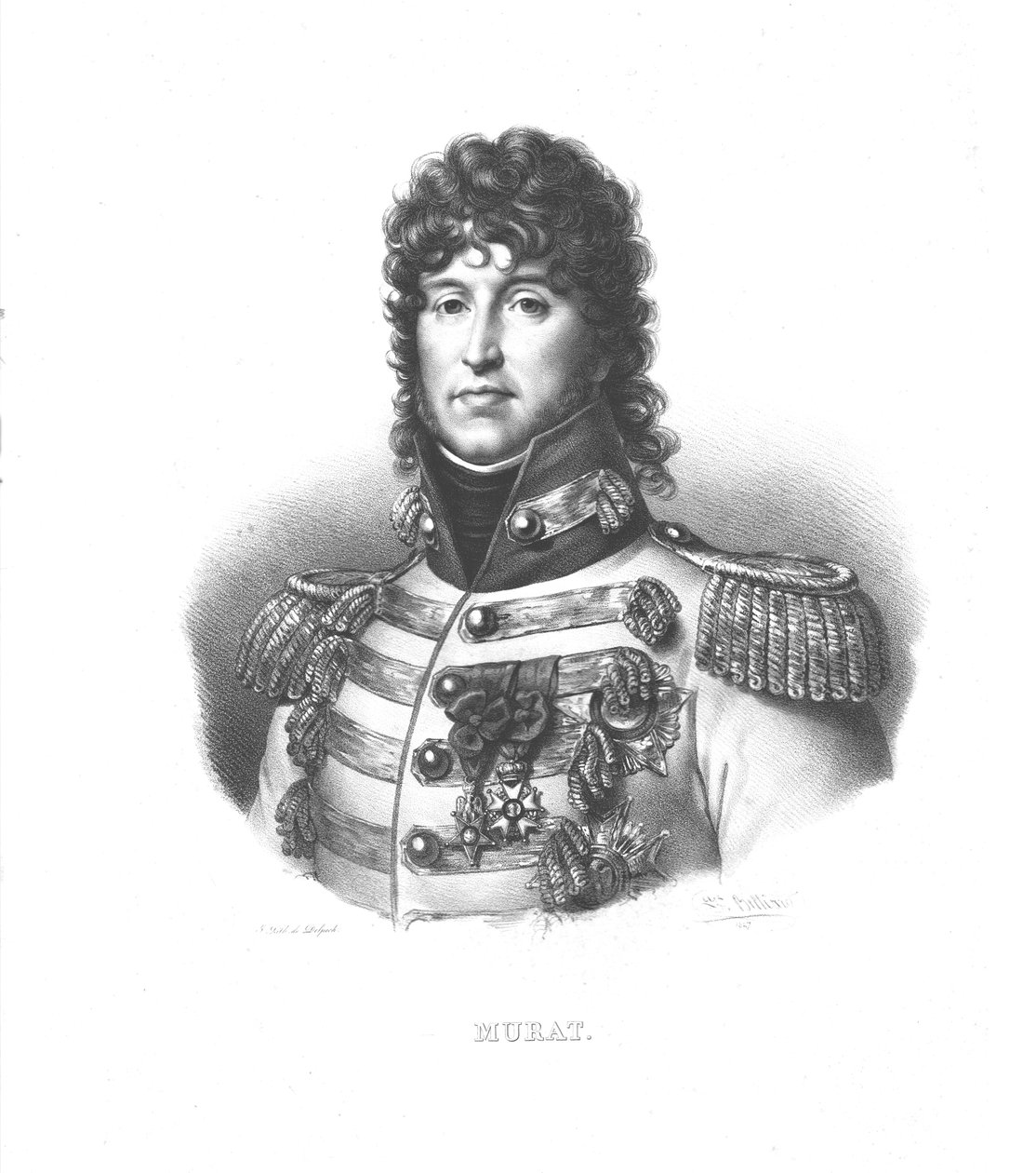 Joachim Murat, 1820-luku. tekijältä Zephirin Felix Jean Marius Belliard