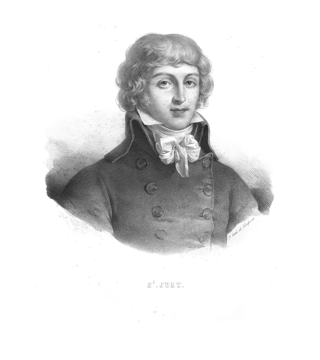 Louis Antoine de Saint-Just, 1824. tekijältä Zephirin Felix Jean Marius Belliard