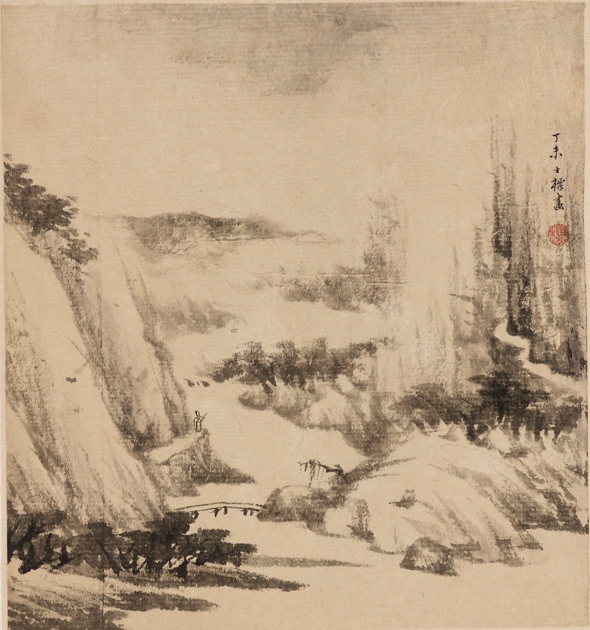Jokimaisema, 1667 tekijältä Zha Shibiao