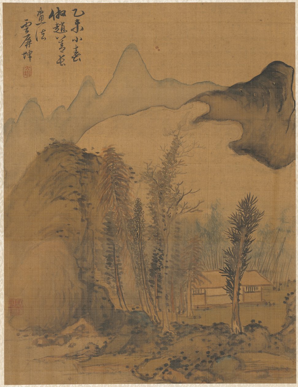 Maisema Chao Yuanin tyyliin, 1775. tekijältä Zhai Dakun