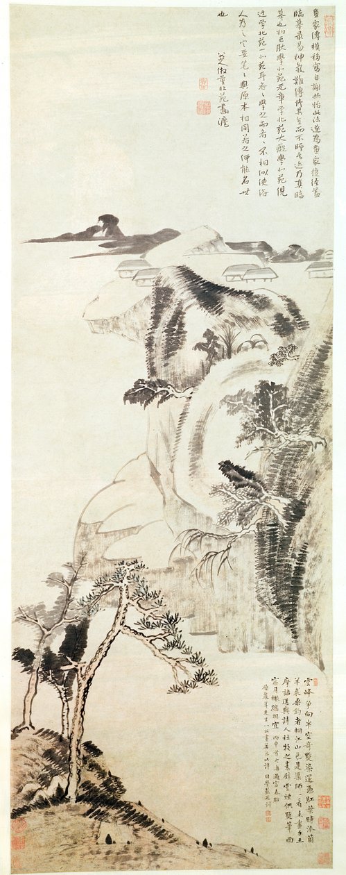 Maisema ilman BA:ta Big S Han (Z Tiger DA) (1625-1705) tekijältä Bada Shanren