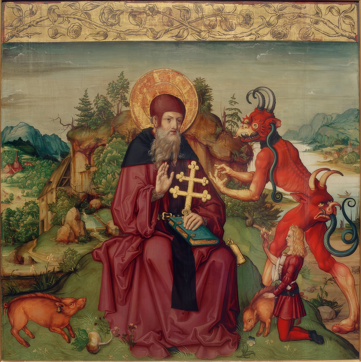 Saint Anthony Abbas tekijältä Zürcher Veilchenmeister