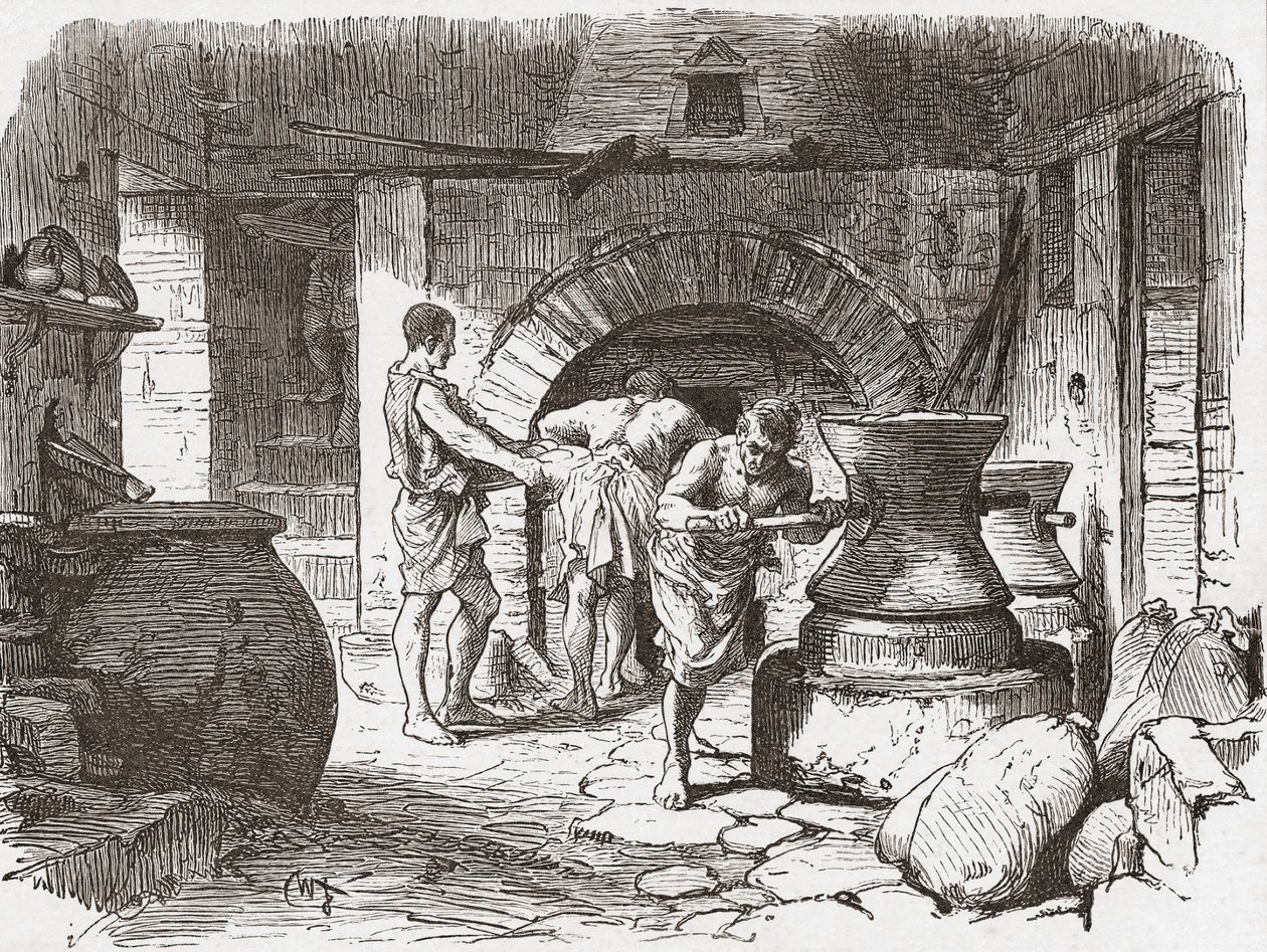Roomalainen leipomo, Pompei, Italia. tekijältä . .