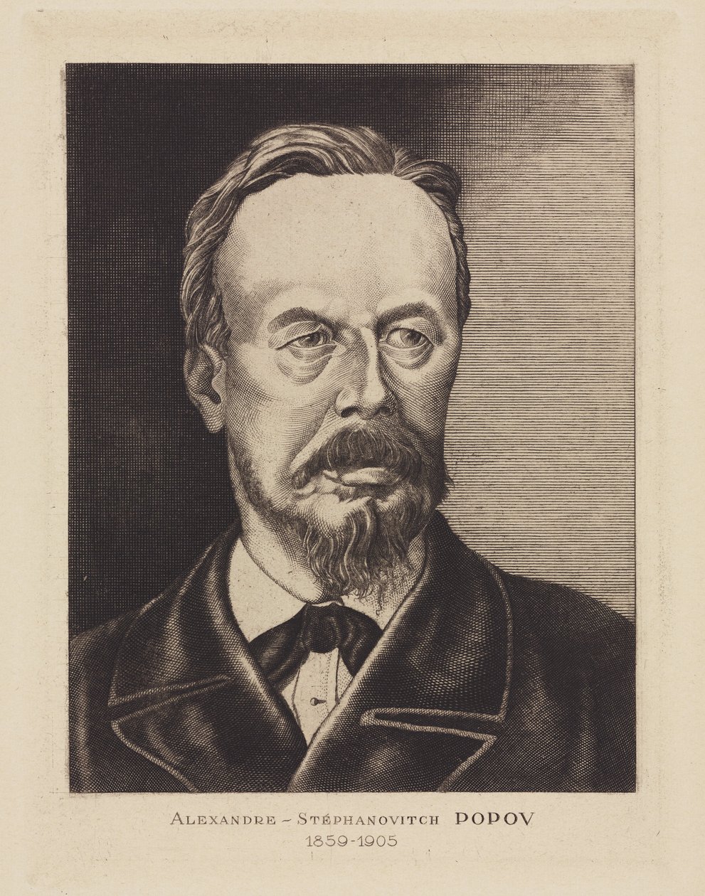 Alexandre-Stephanovich Popov, venäläinen fyysikko, c 1905 tekijältä Frederick (attr. to) Barnard