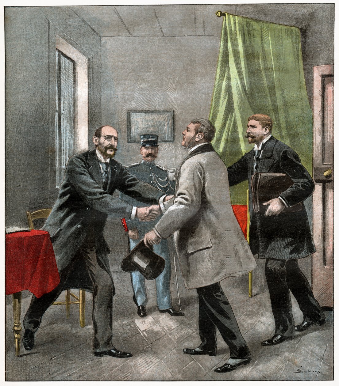 Alfred Dreyfus asianajajiensa kanssa tekijältä . .