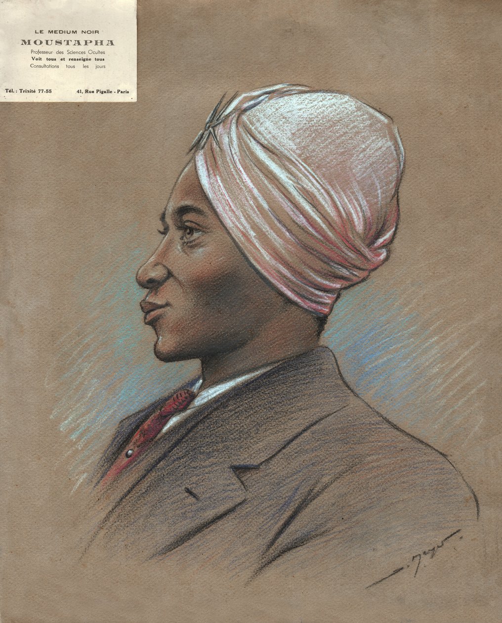 Afrikkalainen marabout, noin 1930 tekijältä . .