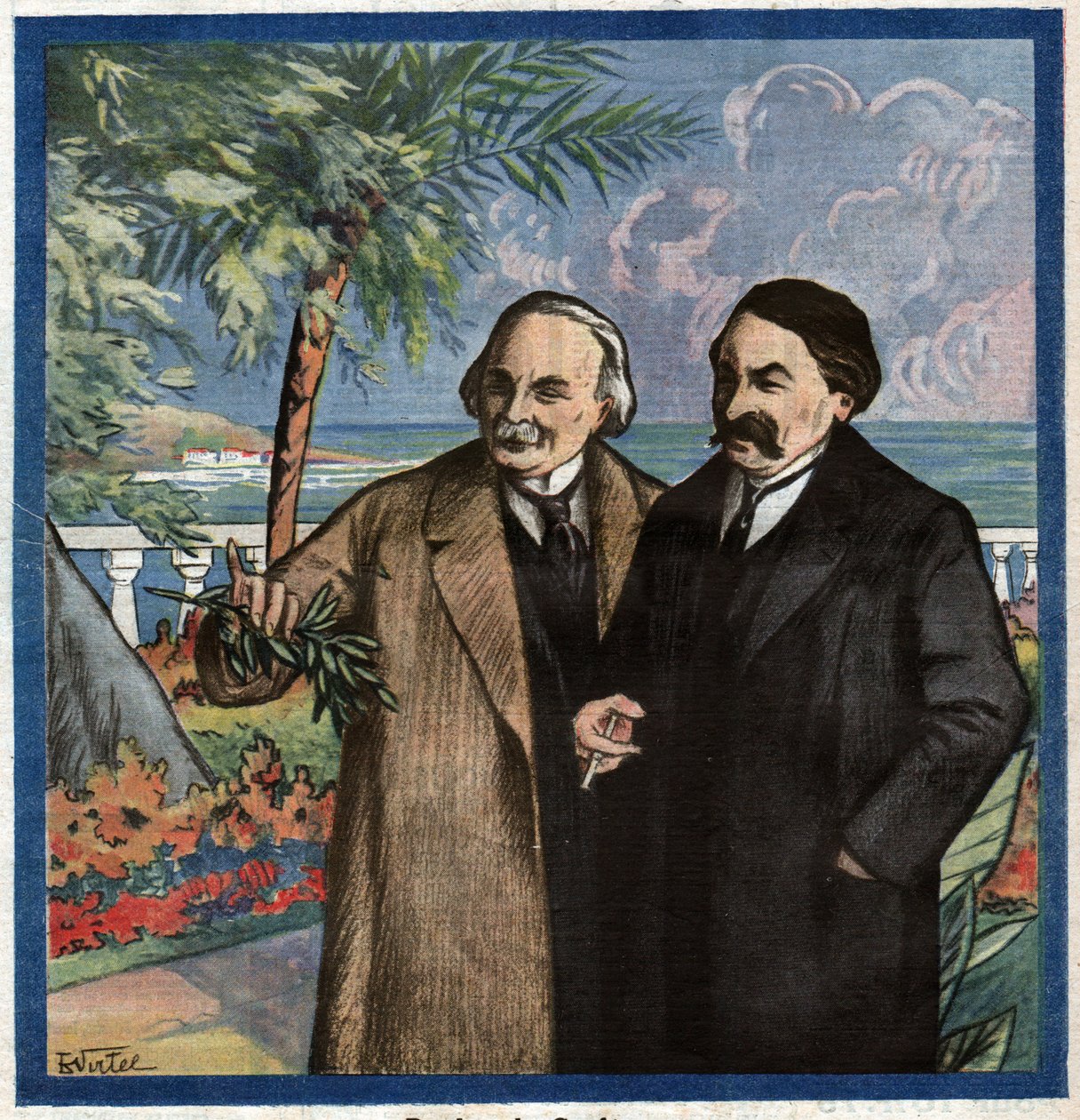 Aristide Briand ja Lloyd George. Aristide Briand ja Lloyd George. tekijältä Ferdinand Georg Waldmuller
