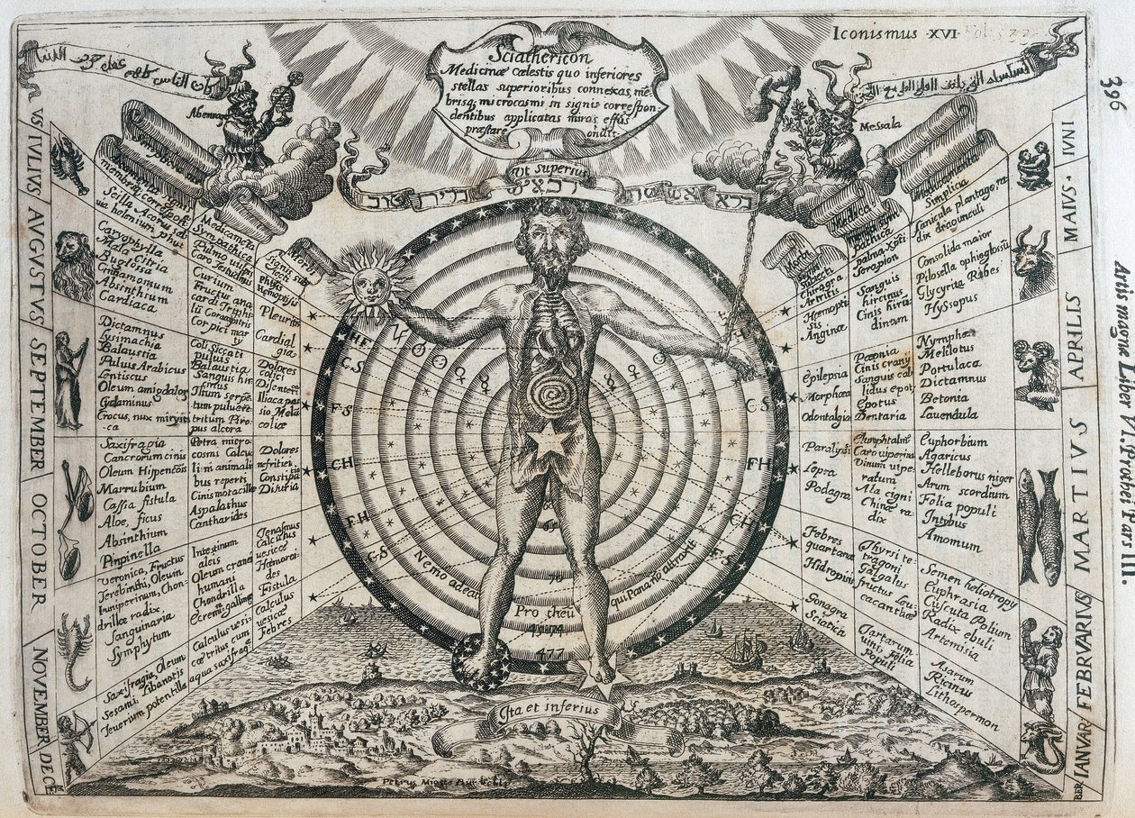 Astrologinen kartta tekijältä Frederick (attr. to) Barnard