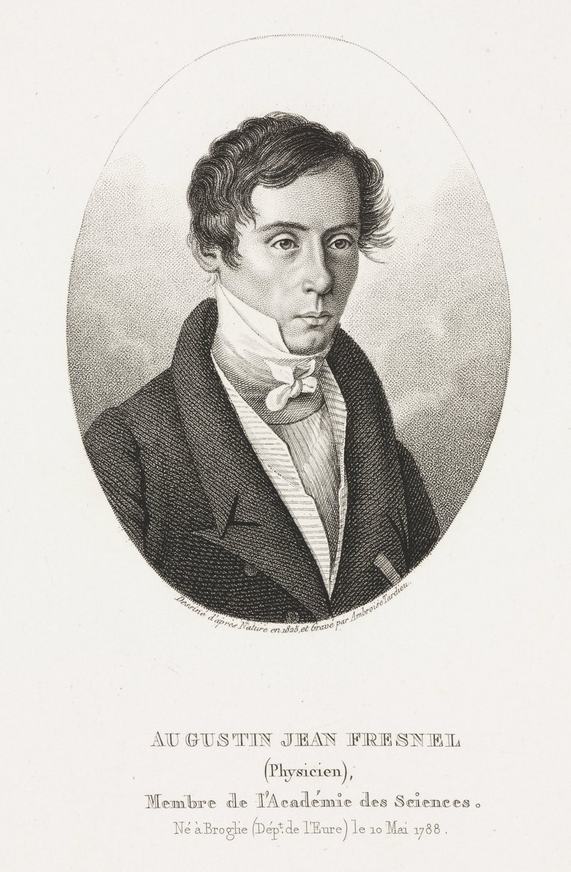Augustin Jean Fresnel, ranskalainen fyysikko tekijältä Frederick (attr. to) Barnard