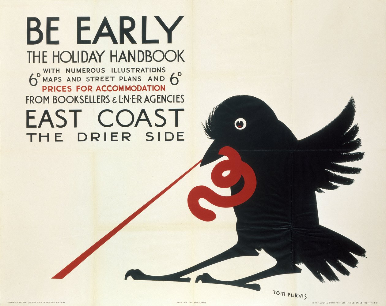 "Be Early", LNER-juliste tekijältä Ferdinand Georg Waldmuller