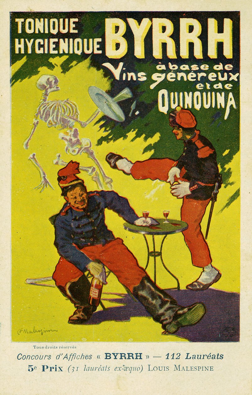 Byrrh Tonique Hygenique vs. absintti, n. 1903 tekijältä Frederick (attr. to) Barnard