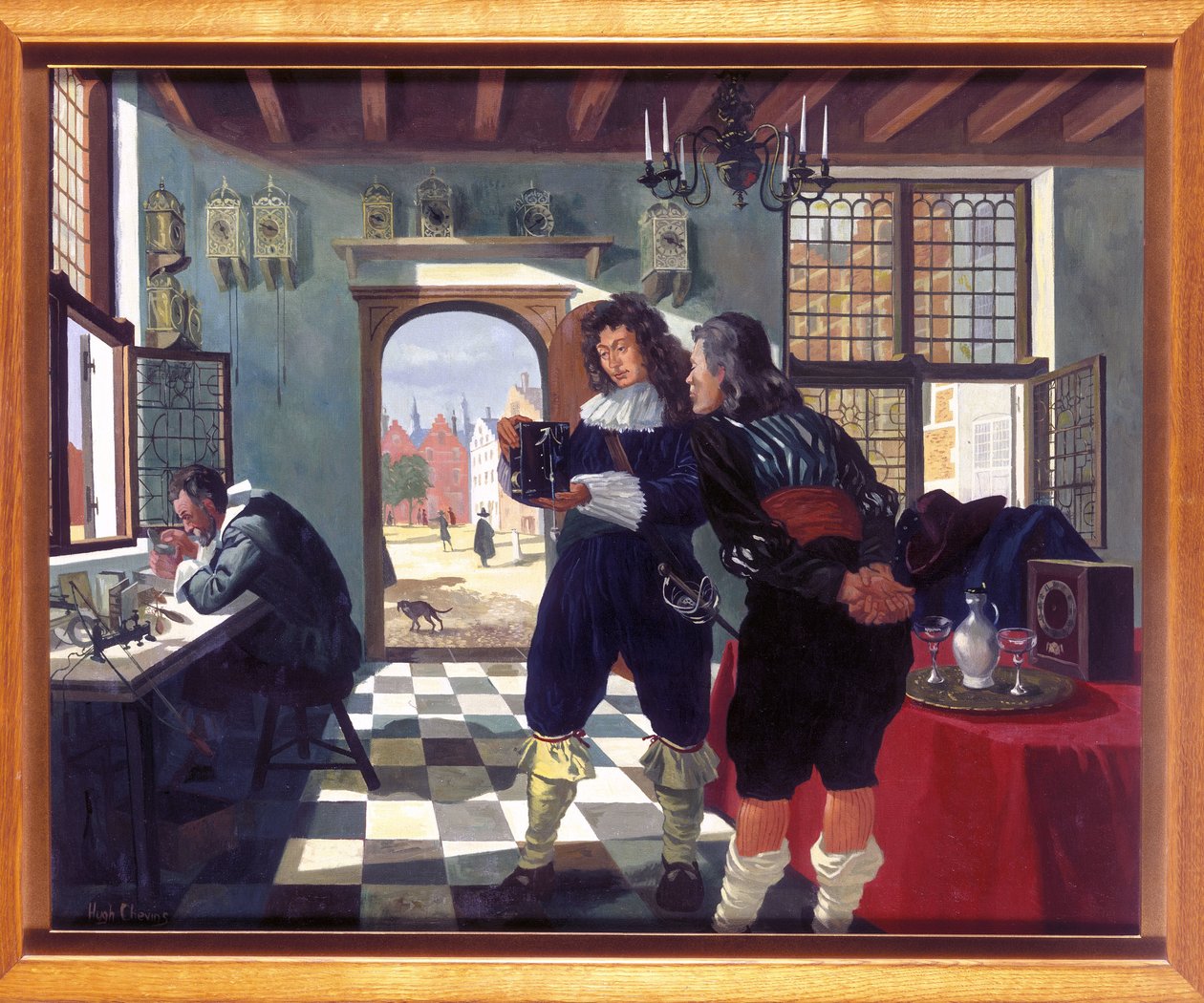 Kello- ja kellokoneet Christiaan Huygens Salomon Costerin kelloseppiliikkeessä tekijältä Frederick (attr. to) Barnard