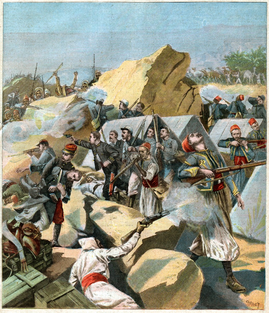 Combat au Maroc. Taistelu Marokossa. tekijältä John Pardon