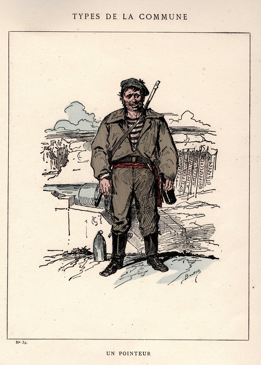 Paris Commune: UN POINTORin (34) puku elokuvassa "" Les Communeux tekijältä Frederick (attr. to) Barnard