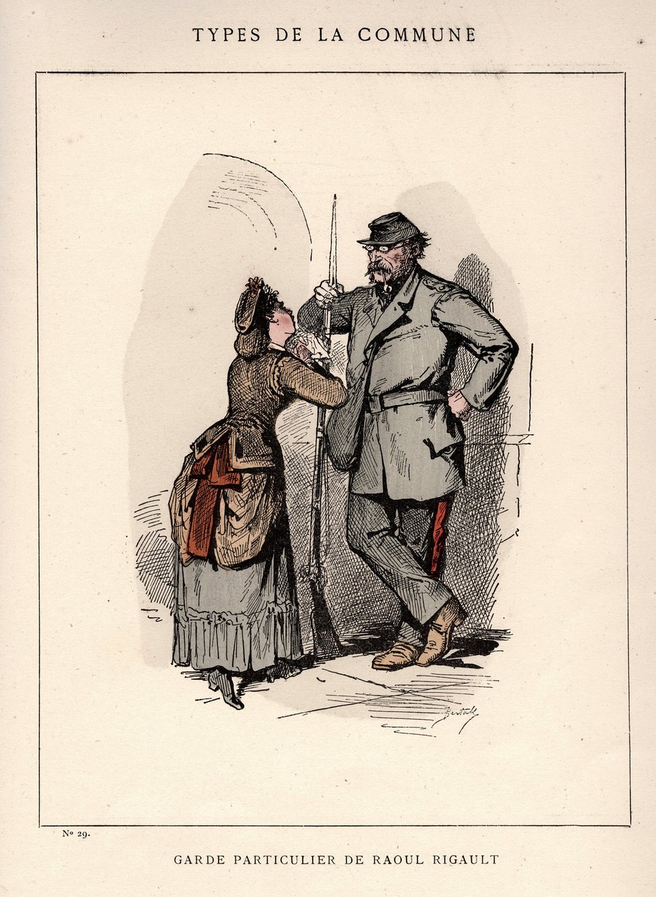 Pariisin kunta: GARDE PARTICULAR DE RAOUL RIGAULT (29) puku "" Les Communeux