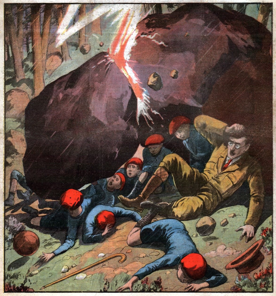 Enfants frappes par la foudre. Lapset osuivat ukkonen. tekijältä Ferdinand Georg Waldmuller