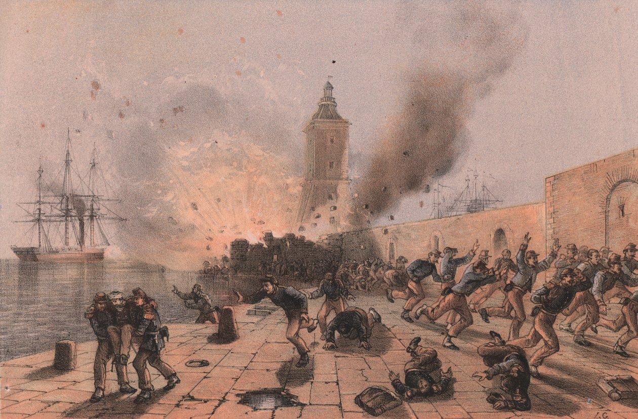 Lanternin ruutitynnyrin räjähdys, Anconan piiritys tekijältä William Walcutt