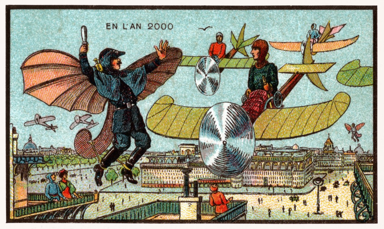 Lentävä poliisi, n. 1910 tekijältä . .