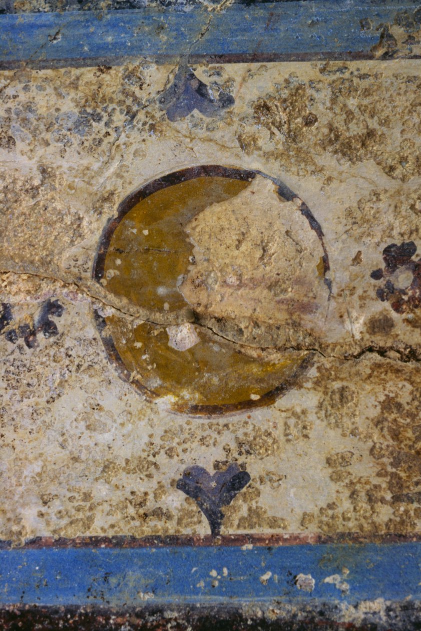 Freskon fragmentti, Salus Augusta Temple-Cryptoporticus, muinainen roomalainen Urbs Salvian kaupunki, Urbisaglia, Marche, Italia (kuva) tekijältä William Walcutt