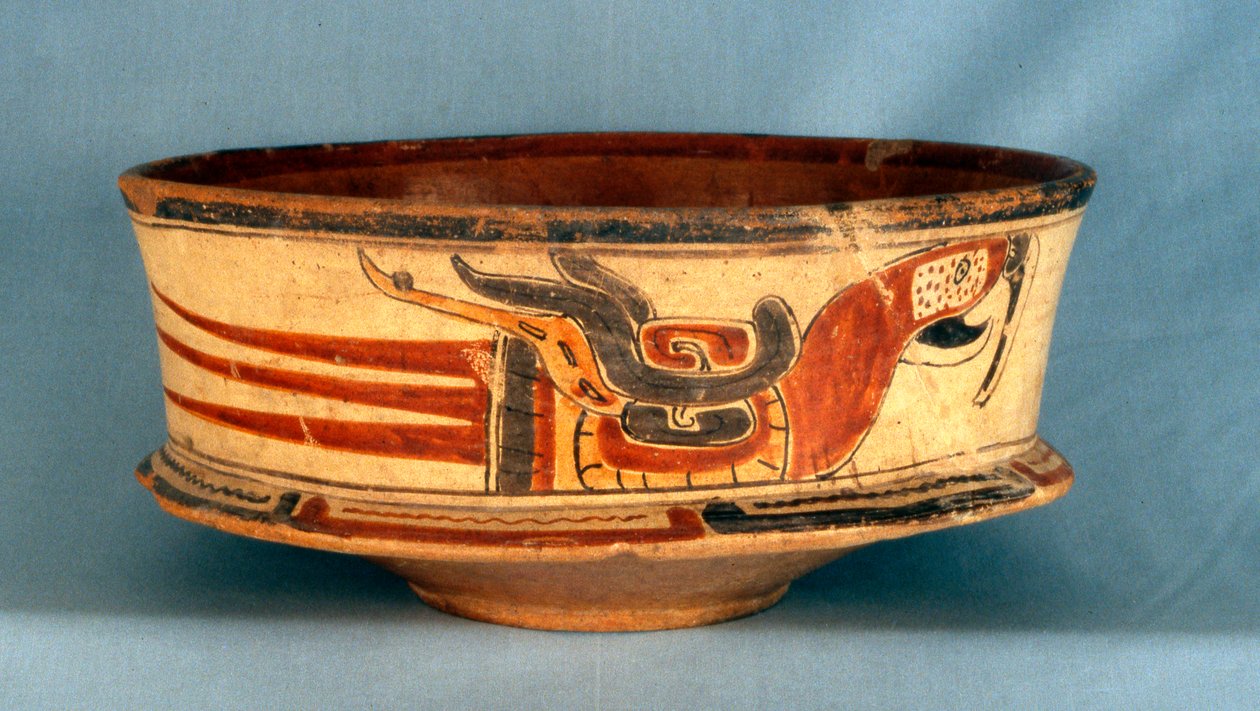 Hautausalus löydetty Balamkun haudasta 5, varhaisklassinen aika (300-600 jKr) (terrakotta) tekijältä Hippolyte Lalaise Devéria