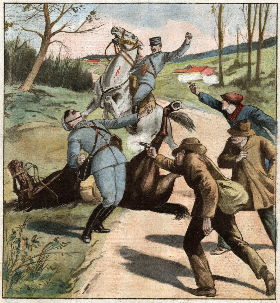 Santarmien hyökkäyksiä. Santarmit hyökkäsivät. tekijältä Ferdinand Georg Waldmuller