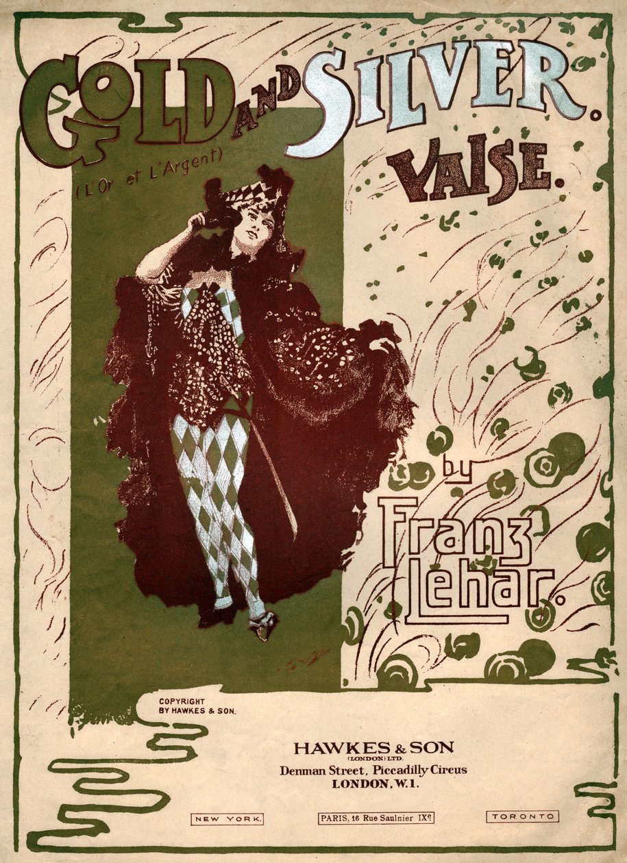Kulta ja hopea, Franz Leharin valssi. noin 1904 (kuva) tekijältä . .