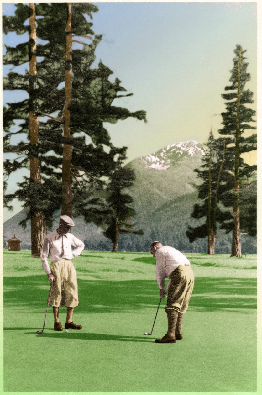 Golf St Moritzissa, noin 1930 tekijältä . .