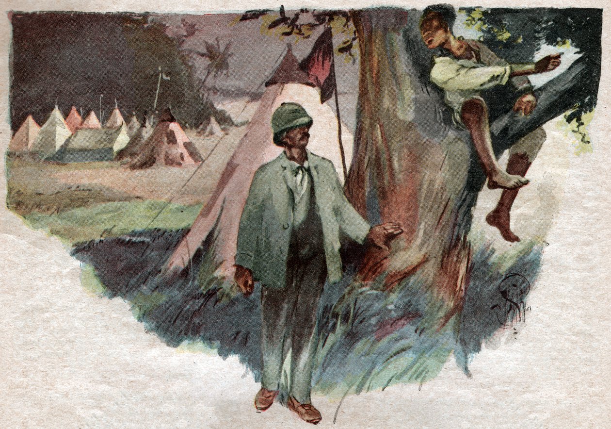 Henry Stanley, hänen avustuksellaan Uledi, Zanzibarin leirillä ennen kuin lähti etsimään David Livingstonea tekijältä . .