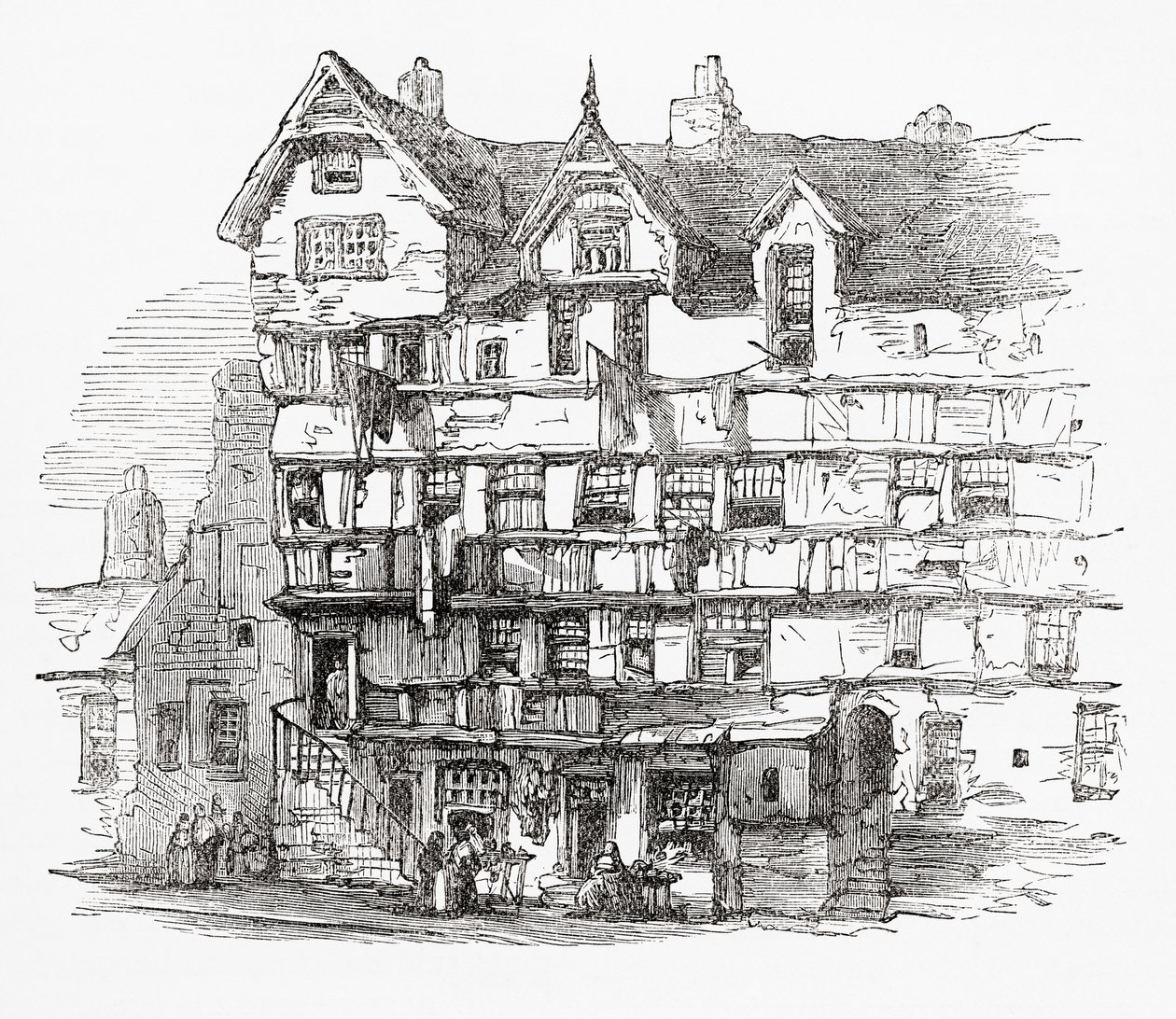 Talot High Streetillä, Edinburghissa, Skotlannissa tekijältä . .