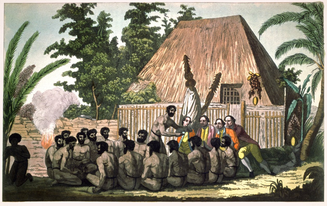 James Cook. noin 1820 (kaiverrus) tekijältä . .
