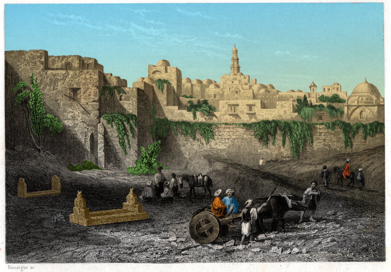 Jerusalem, Israel, noin 1840 (kaiverrus) tekijältä . .