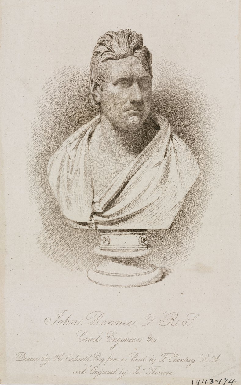 John Rennie, skotlantilainen rakennusinsinööri, n. 1810-luku tekijältä Frederick (attr. to) Barnard