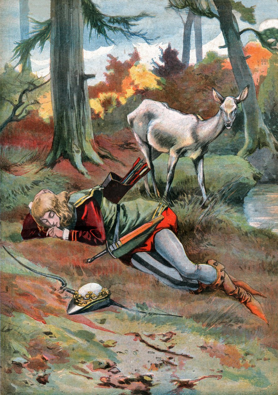 La Biche au Bois. noin 1910 (kaiverrus) tekijältä . .