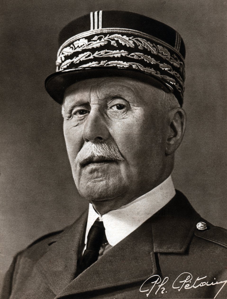 Marsalkka Philippe Petain. Marshall Philippe Petain. tekijältä Ferdinand Georg Waldmuller
