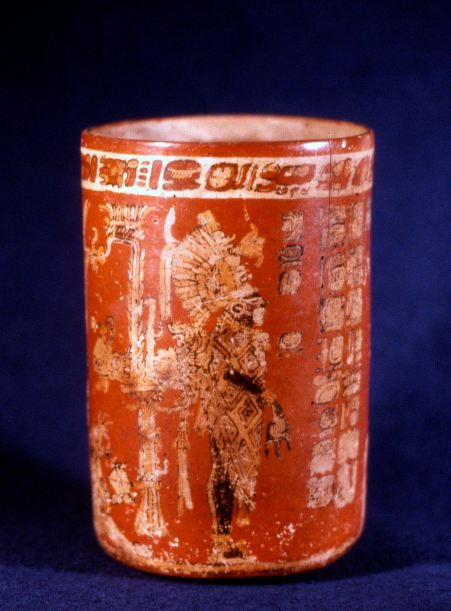 Mayan Funerary Maljakko Uaxactunista, Guatemalassa, Tepeu-vaihe (keraaminen) tekijältä Hippolyte Lalaise Devéria