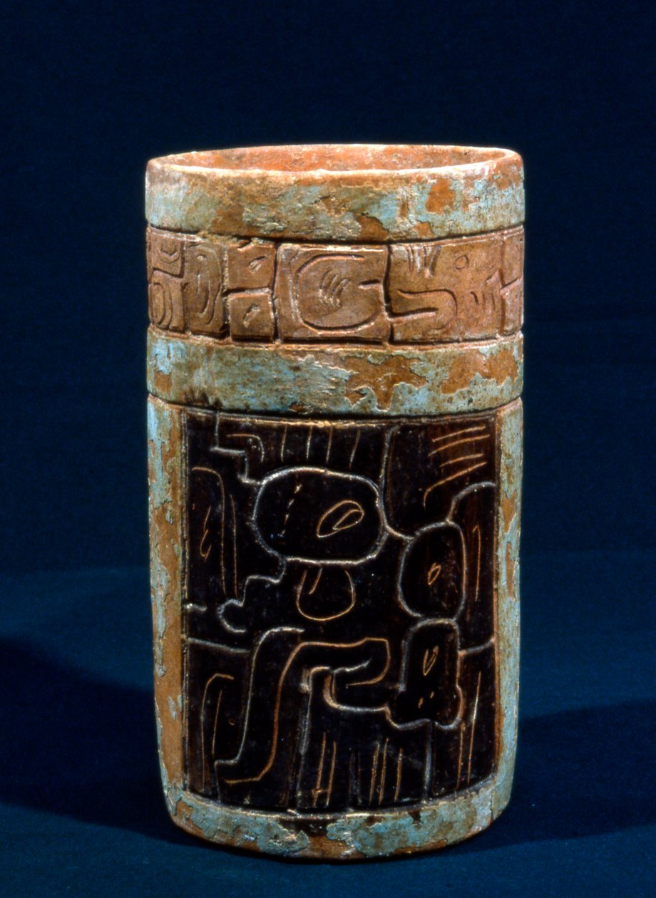 Mayan hautausalus Tikalista, Petenistä, Guatemalasta, klassinen aika, n. 300-900 jKr (keraaminen) tekijältä Hippolyte Lalaise Devéria