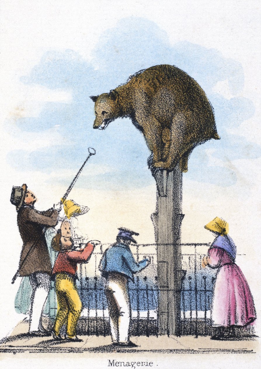 Menagerie", noin 1845 tekijältä Frederick (attr. to) Barnard