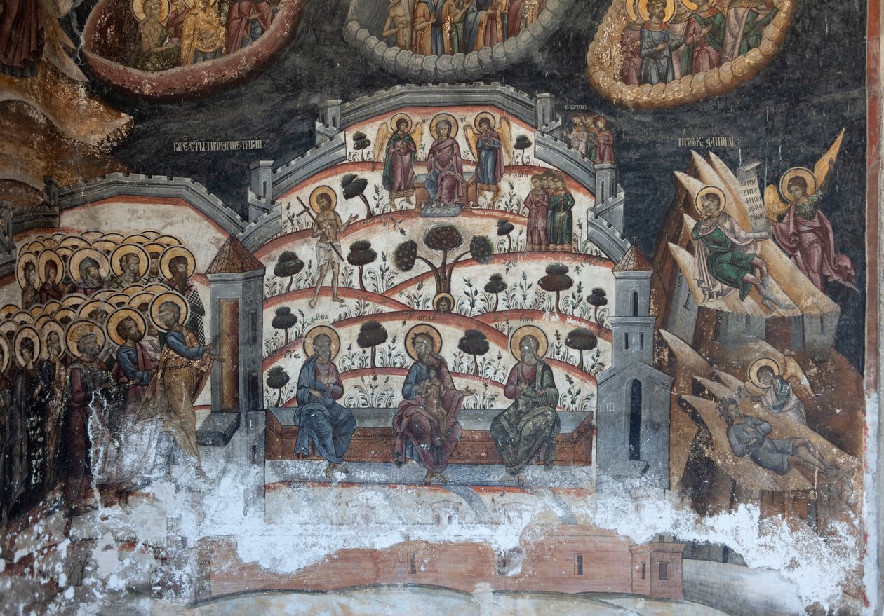 Luostari (manastirea Cozia). Kirkko. Sisustus. Seinämaalauksia. tekijältä . .