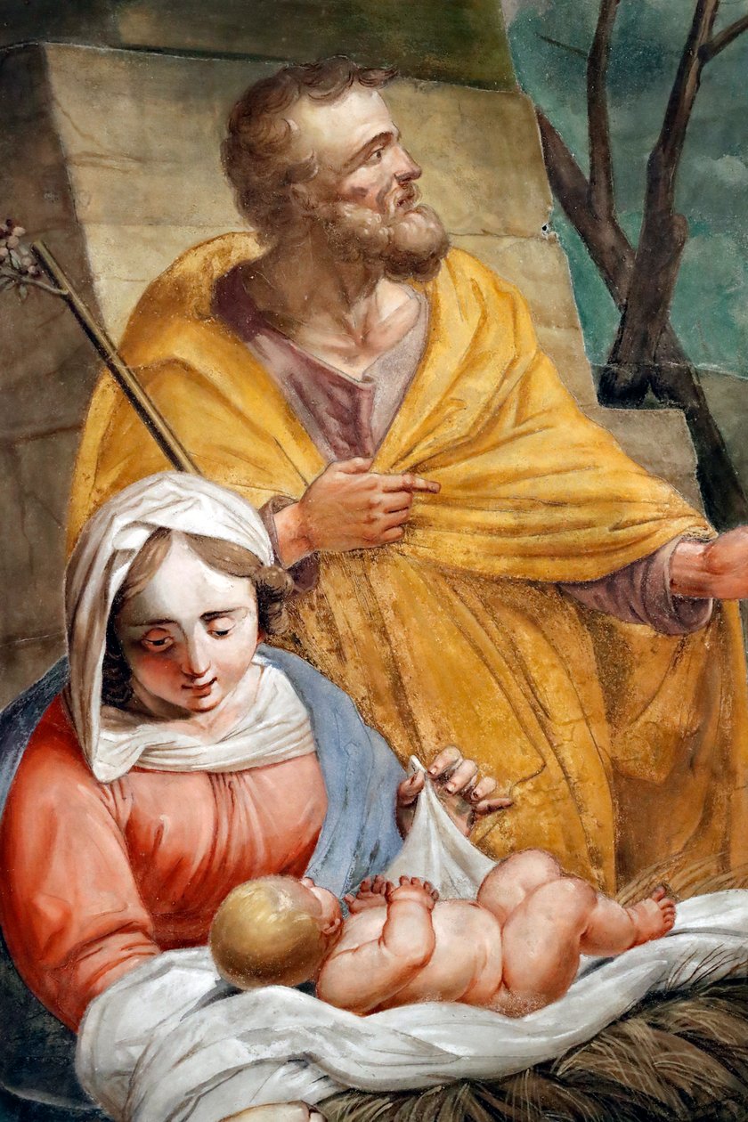 Seimikohtaus. Pyhä perhe. Santa Maria delle Vigne -basilika. Genova. Italia. tekijältä . .