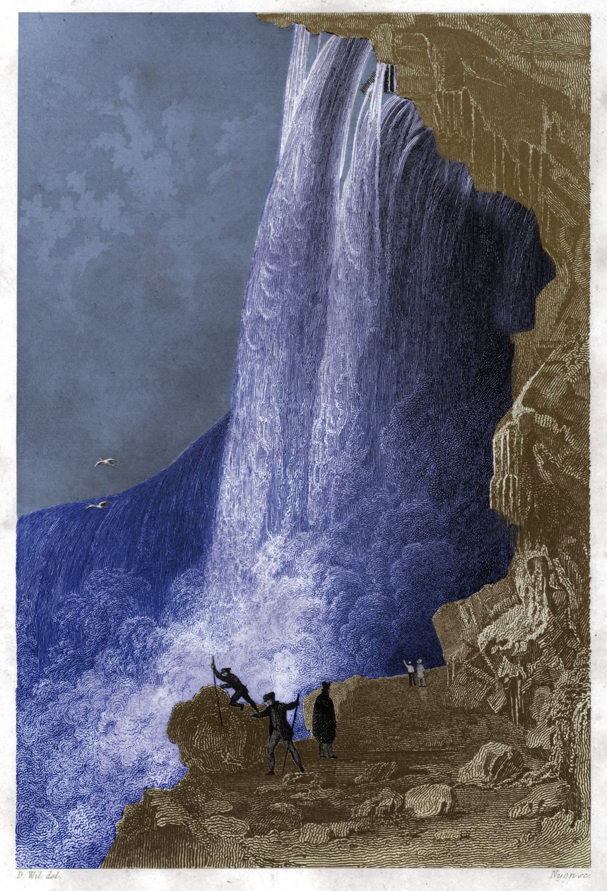 Niagaran putoukset, Yhdysvallat. noin 1860 (kaiverrus) tekijältä . .
