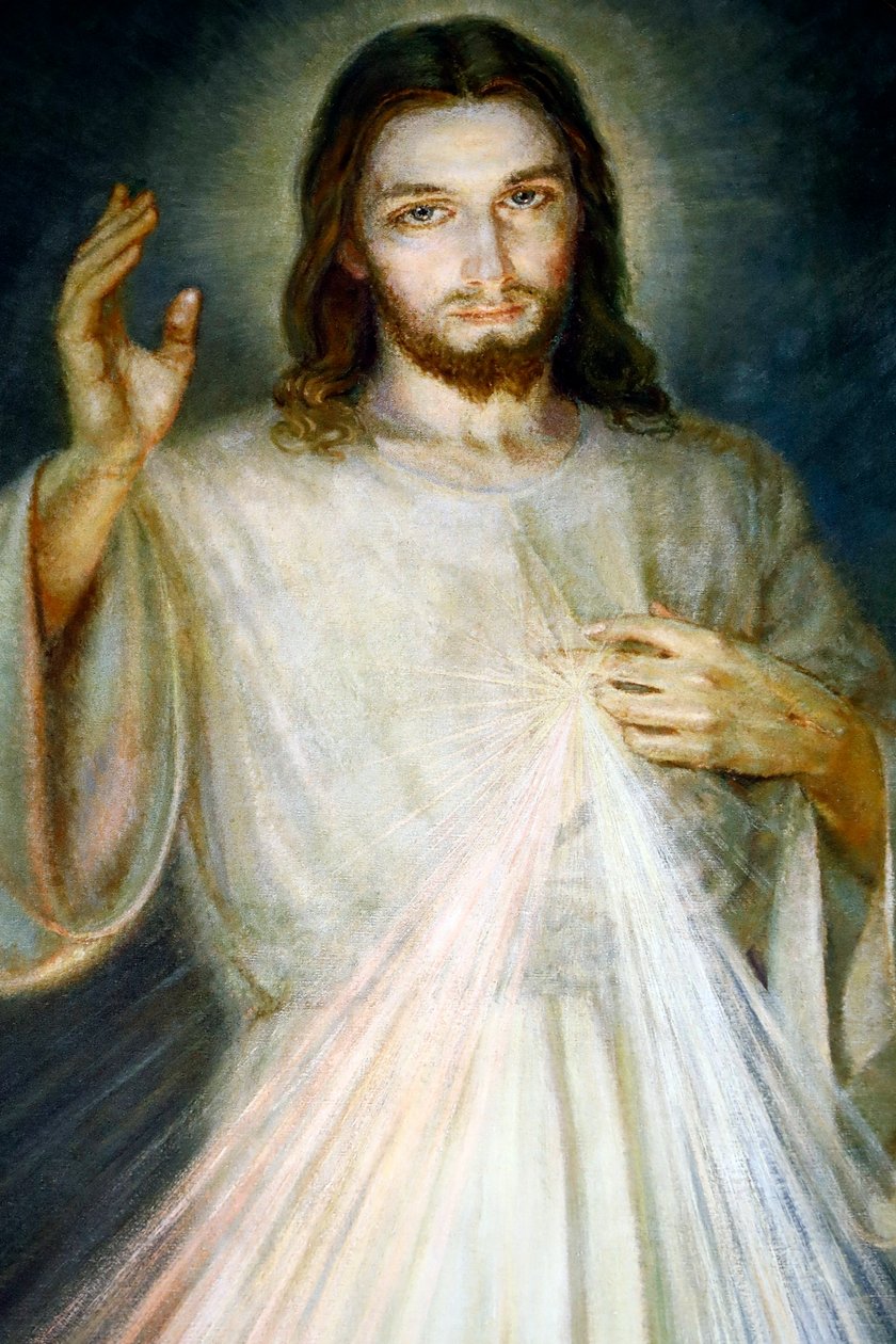 Notre Dame de Plainpalaisin kirkko. Jeesus, jumalallinen armo, luotan sinuun. Ranska. tekijältä . .