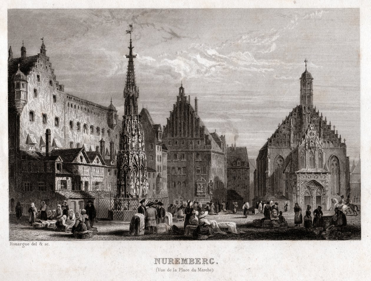 Nürnberg, noin 1830 (kaiverrus) tekijältä . .