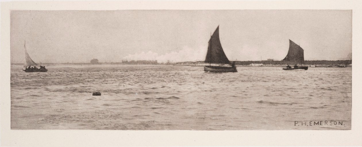 "On Breydon Water, Sea-Fog tulossa" tekijältä Frederick (attr. to) Barnard