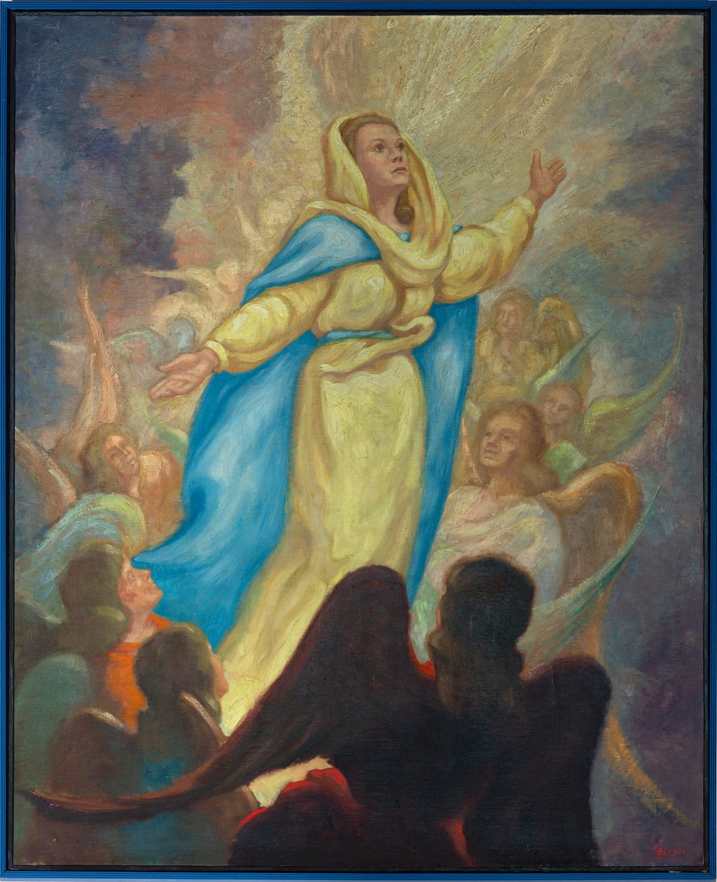 Seurakuntakirkko (Seurakuntakirkko Sint Maria Bernarda (Knokke). Sisustus. tekijältä . .