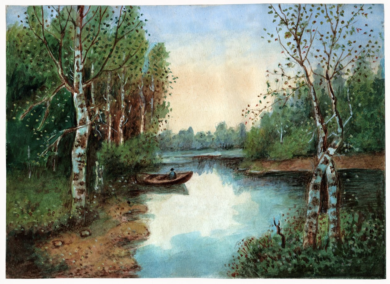 Lampi veneineen, noin 1930 tekijältä . .