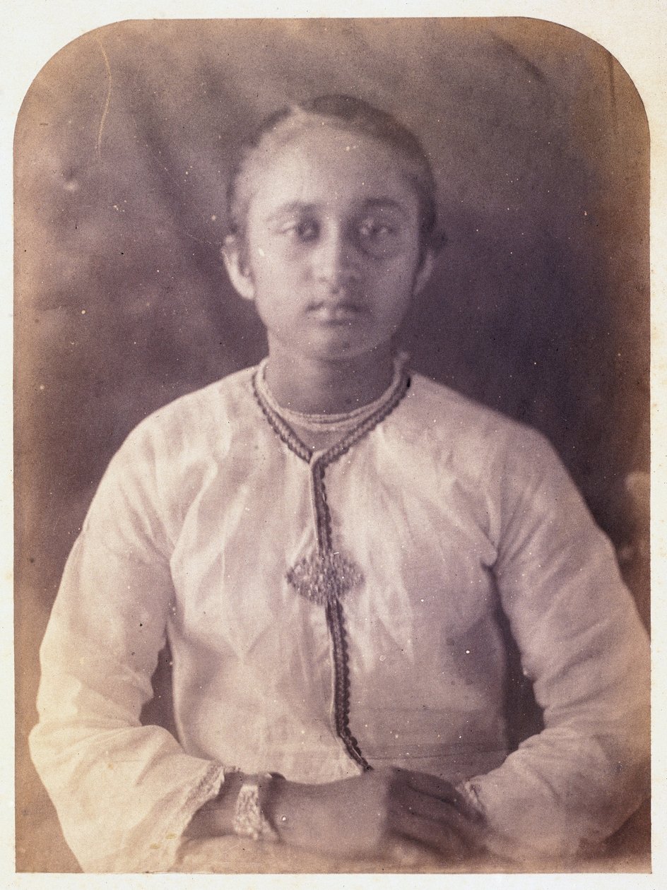 Nuoren naisen muotokuva, Ceylon, n. 1875 tekijältä Ferdinand Georg Waldmuller