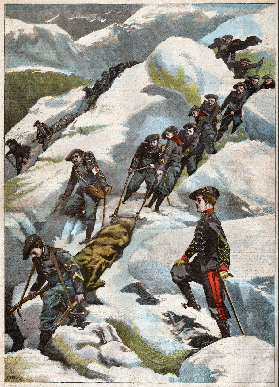 Secourisme dans les Alpes. Pelastus Alpeilla. tekijältä John Pardon